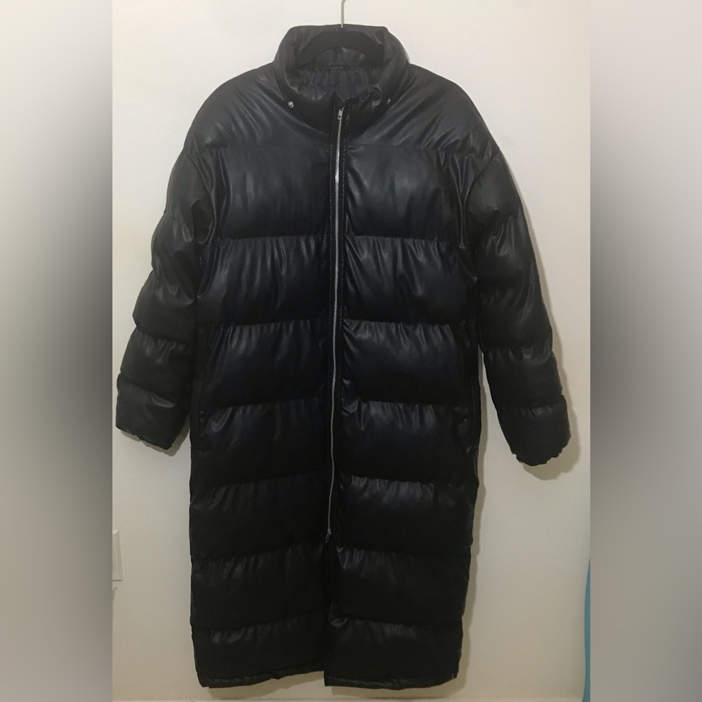 Fashion Nova Above Status Puffer Coat S small faux vegan leather - Picture 16 of 16